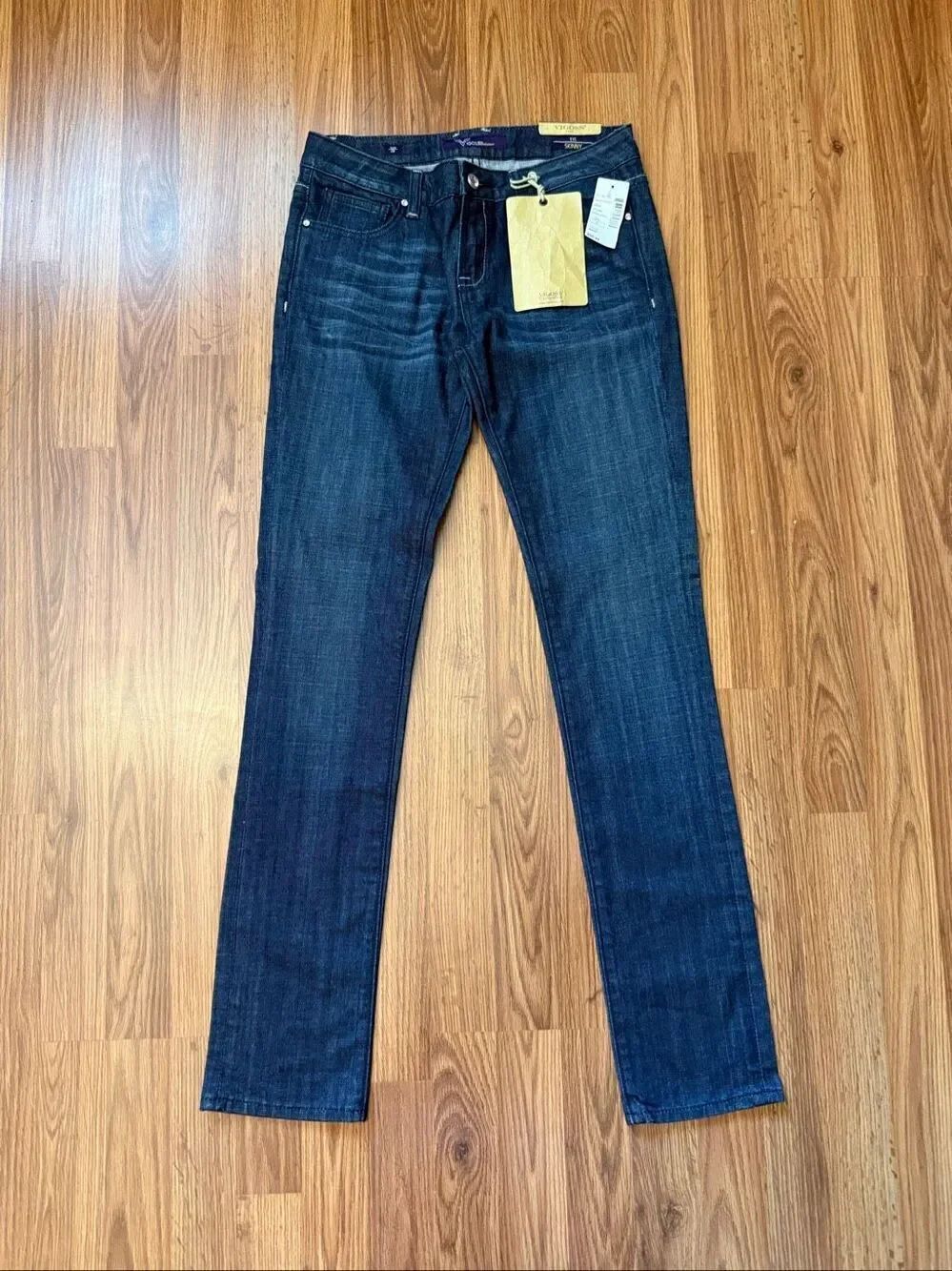 NWT Vigoss Women's Low Rise Skinny Leg Jeans Indigo Blue Dark Wash Size 5/6